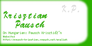 krisztian pausch business card